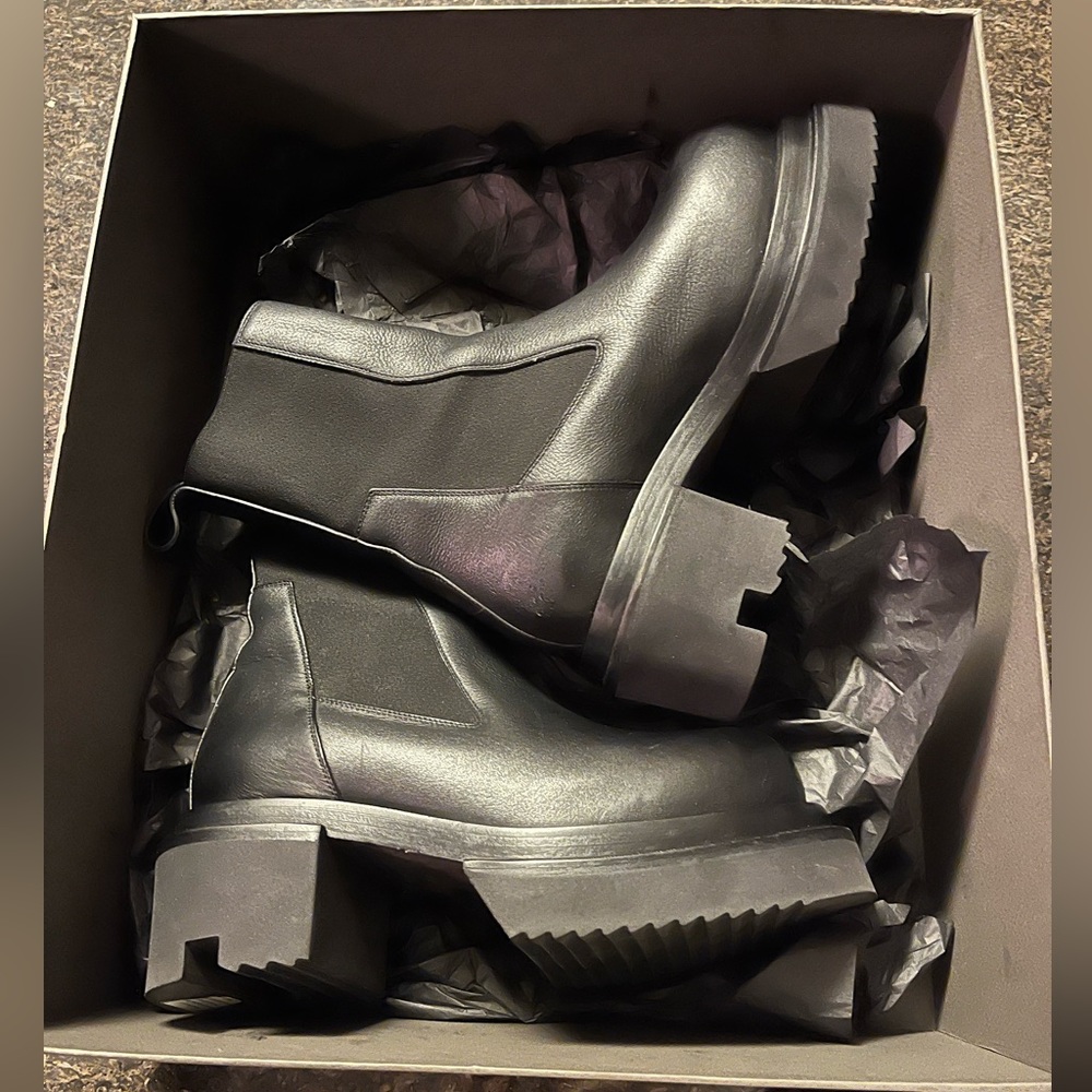 Rick Owens Beatle Ballast Boots size 38 EU 8 USA.